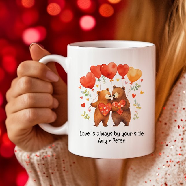 Cute cartoon Bears Love Hearts Valentine Coffee Mug (Cute cartoon Bears Love Hearts Valentine Coffee Mug)