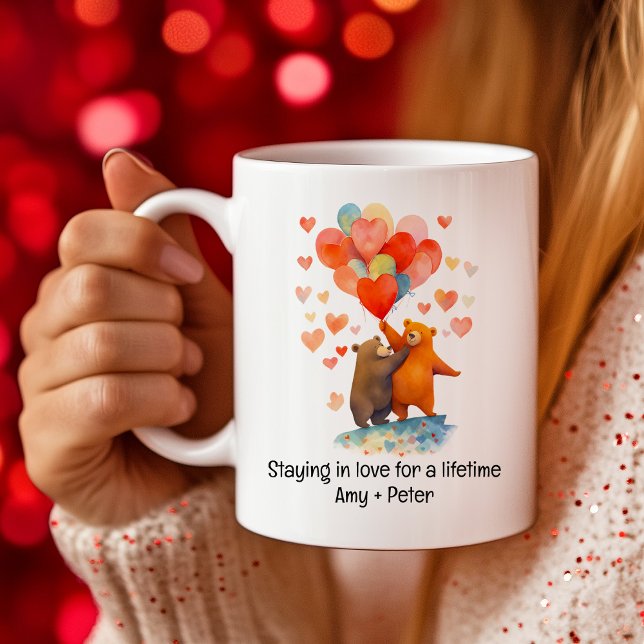 Cute cartoon Beary Love Hearts Everyday Valentine Coffee Mug (Cute cartoon Beary Love Hearts Everyday Valentine Coffee Mug)