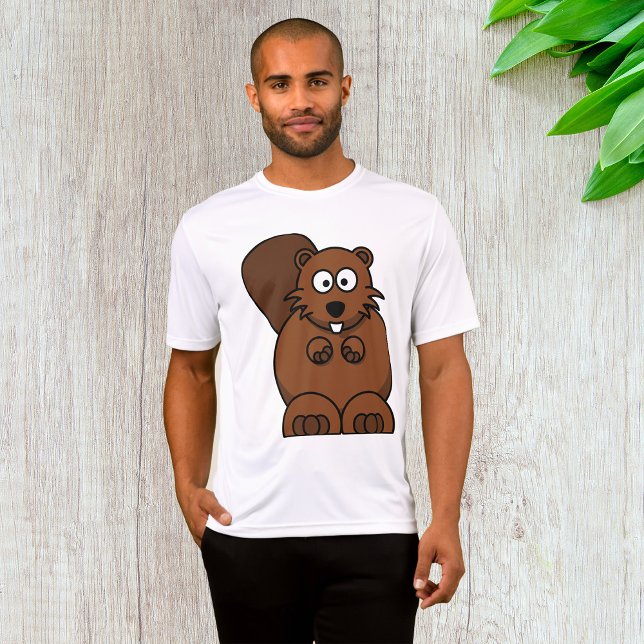 Cute Cartoon Beaver Funny Woodland Animal  T-Shirt (Creator Uploaded)