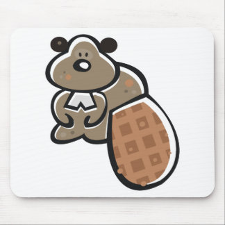 cute cartoon beaver mouse pad