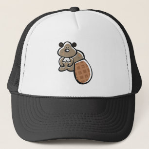 cute cartoon beaver trucker hat