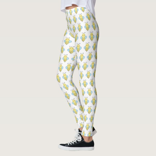 Cute Cartoon Bee Leggings (Left)