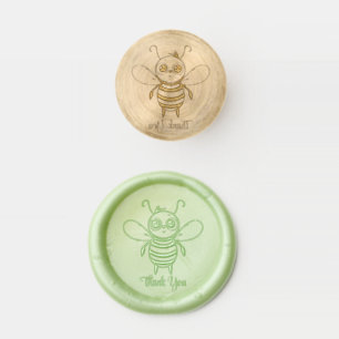 Cute Cartoon Bee with thank you Wax Seal Stamp
