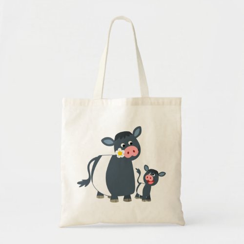 Cute Cartoon Belted Galloway Cow  Calf Bag