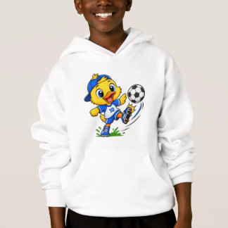 Cute Cartoon Bird Playing Soccer | Kids Sports Hoo Hoodie