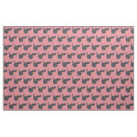 Cute Cartoon Black Labrador Fabric