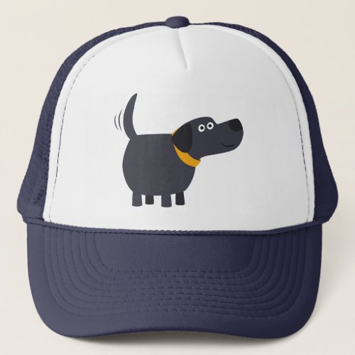 Cute Cartoon Black Labrador Hat