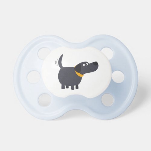 Cute Cartoon Black Labrador Pacifier