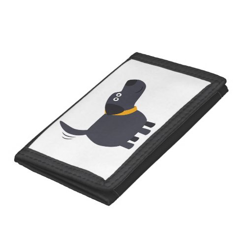 Cute Cartoon Black Labrador Wallet