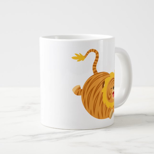 Cute Cartoon Bouncy Liger T-Shirt Jumbo Mug (Front Right)