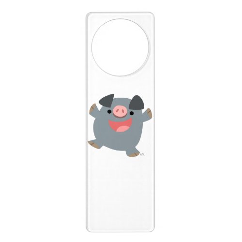 Cute Cartoon Bouncy Pig Door Hanger