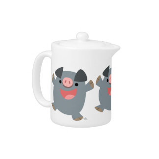 Cute Cartoon Bouncy Pig Teapot