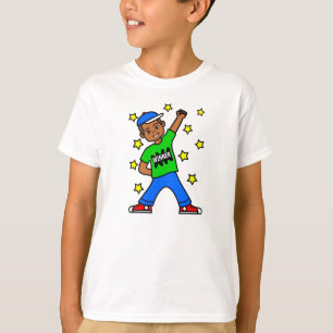 Cute Cartoon Boy Winner Image T-Shirt