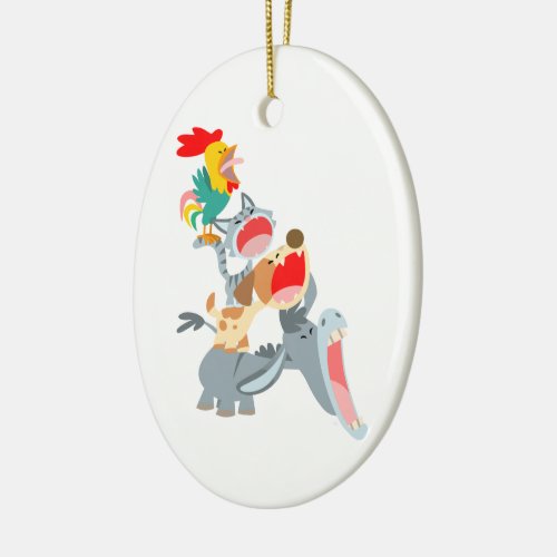 Cute Cartoon Bremen Town Musicians Ornament