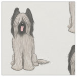 Cute Cartoon Briard | Dogs Patterned Fabric