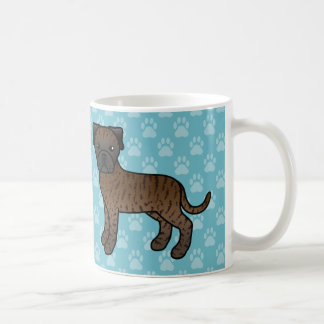 Cute Cartoon Brindle Bullmastiff Dogs Coffee Mug