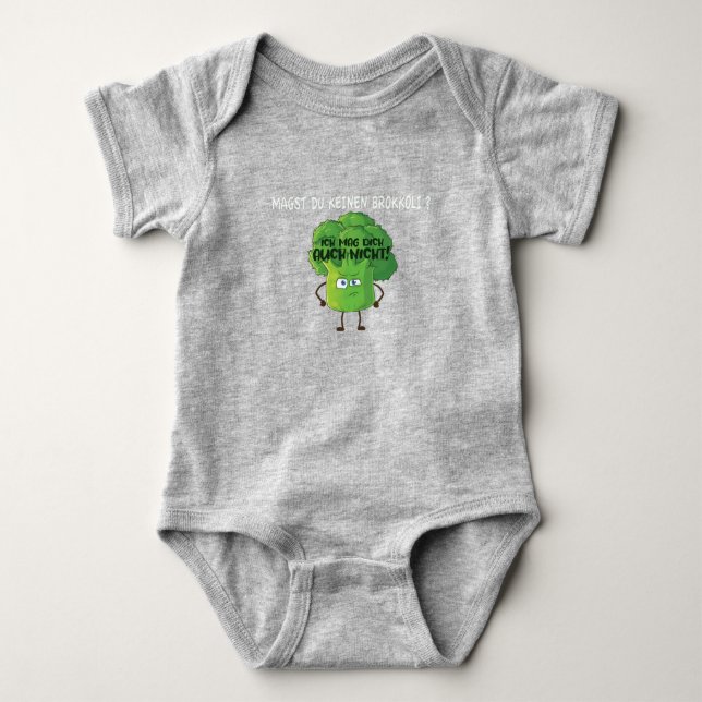 Cute Cartoon Broccoli You Don't Like Broccoli Baby Baby Bodysuit (Front)