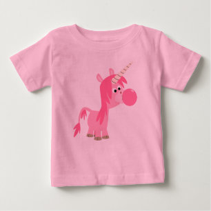 Cute Cartoon Bubble Gum Unicorn Baby T-Shirt