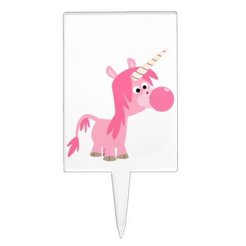 Cute Cartoon Bubble Gum Unicorn Cake Pick