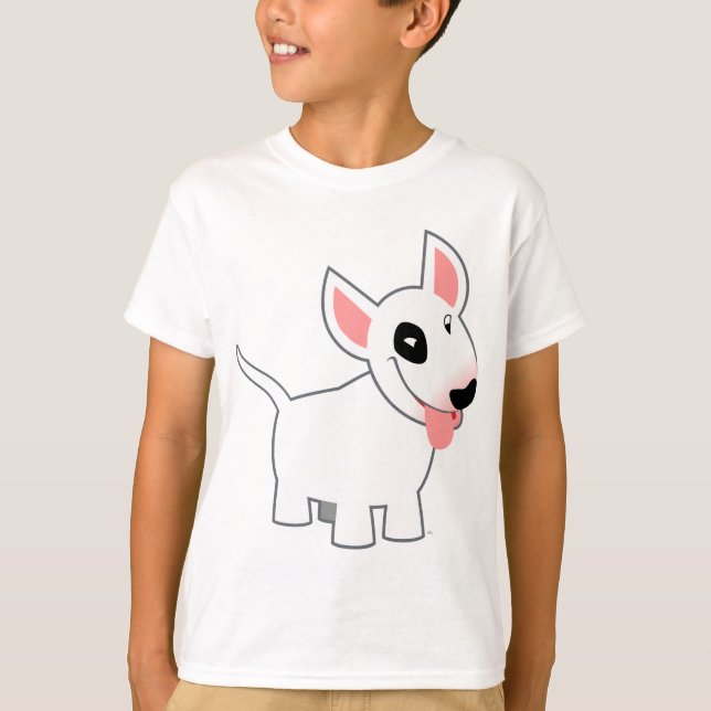 Cute Cartoon Bull Terrier Children T-Shirt (Front)
