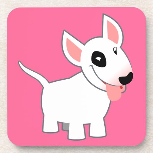 Cute Cartoon Bull Terrier Coasters Set