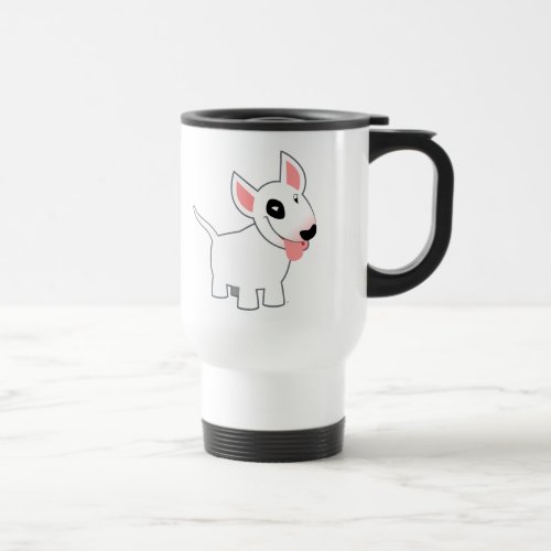 Cute Cartoon Bull Terrier Commuter Mug