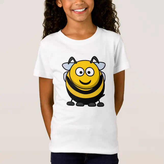 Cute Cartoon Bumble Bee Kids T-shirt | Zazzle