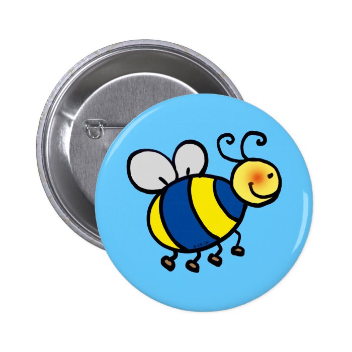 Cute cartoon bumble bee pin