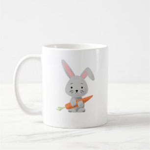Cute Cartoon Bunny Carrot Coffee Mug