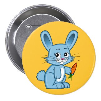 Cute Cartoon Bunny Button