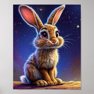Cute Cartoon Bunny Poster