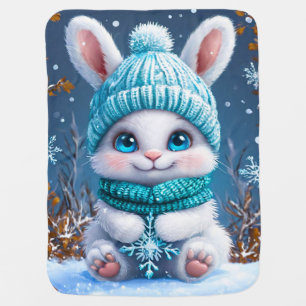 Cute Cartoon Bunny Soft Newborn Baby Gift Blanket