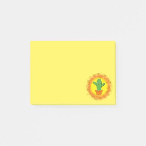 Cute Cartoon Cactus Post_it Notes