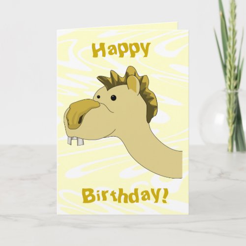 Cute Cartoon Camel Birthday Card