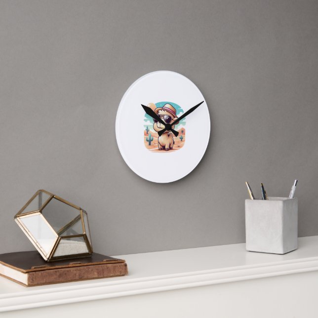 Cute Cartoon Camel Wall Clock - Desert Room Decor (Office)