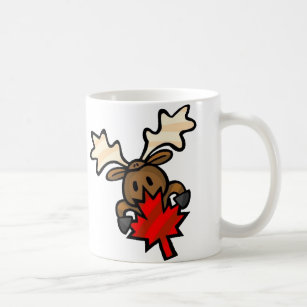 Cute Cartoon Canadian Moose Coffee Mug