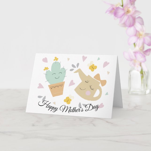 Cute cartoon card (Orchid)
