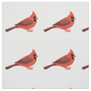 Cute Cartoon Cardinal Fabric