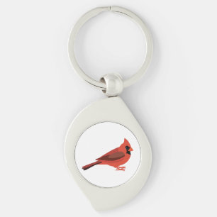 Cute Cartoon Cardinal Keychain