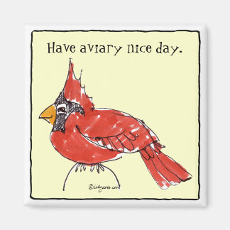 Cute Cartoon Cardinal Personalized Magnet