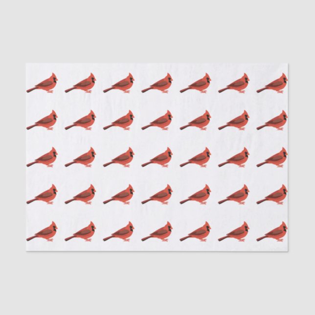 Cute Cartoon Cardinal Tissue Paper (Front)