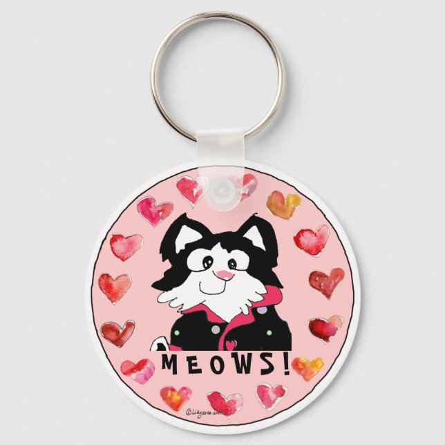 Cute Cartoon Cat Accessories Keychains (Front)