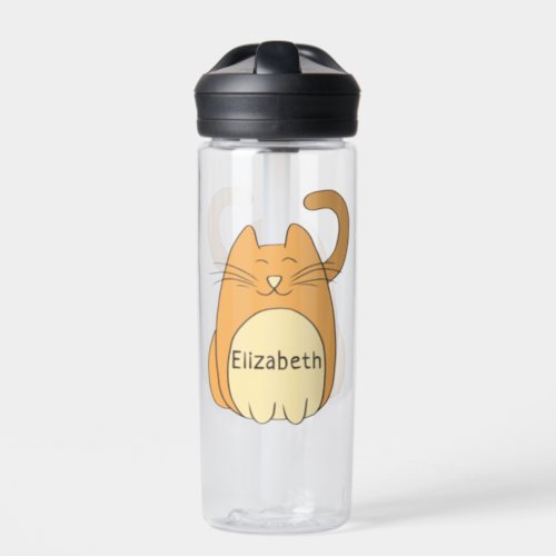 Cute Cartoon Cat Add Name CamelBak Water Bottle
