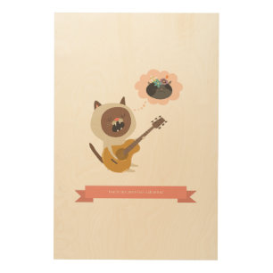 Cute Cartoon Cat Adorable Cat Art Guitar Love