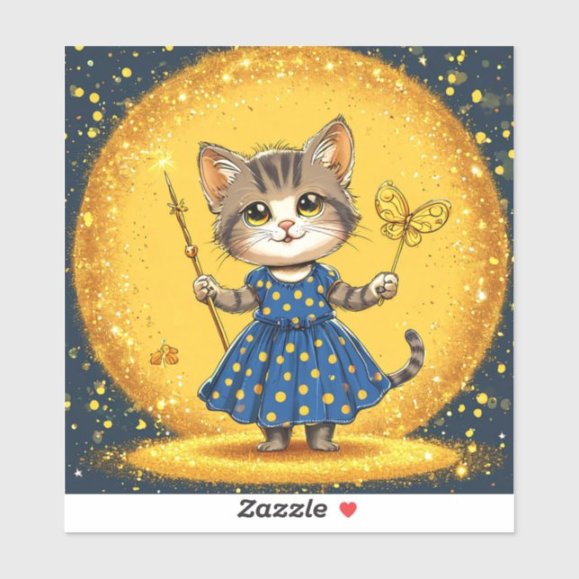 Cute cartoon cat sticker (Sheet)