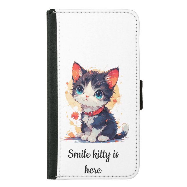 Cute Cartoon Cat Wallet Case (Front)