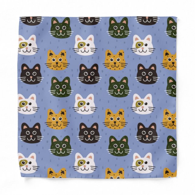 Cute cartoon cats bandana (Front)