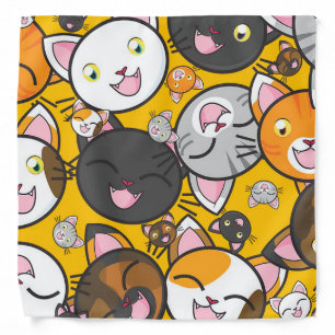 Cute Cartoon Cats Bandana