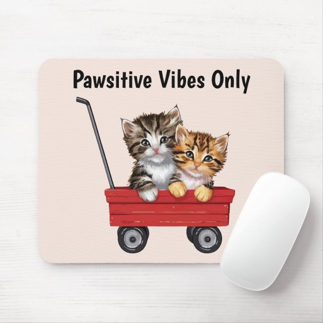 Cute Cartoon Cats Mouse Pad (With Mouse)