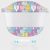 Cute Cartoon Cats Personalize Face Shield (Front w/Glasses)